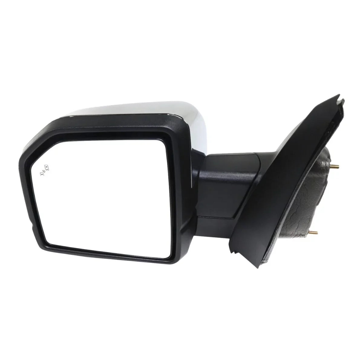 AutoShack Driver Mirror Power Power Folding Heated Chromed Chrome Replacement for 2015 2016 2017 2018 Ford F-150 2.7L 3.0L 3.3L 3.5L 5.0L V6 V8 4WD RWD KAPFO1320529