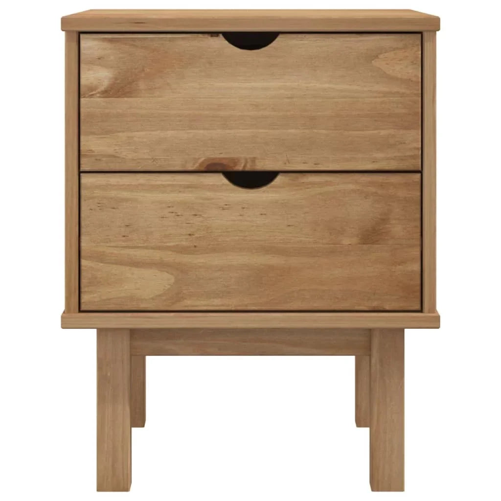 Htovila Bedside Cabinet OTTA 18.1"x15.6"x22.4" Solid Wood Pine