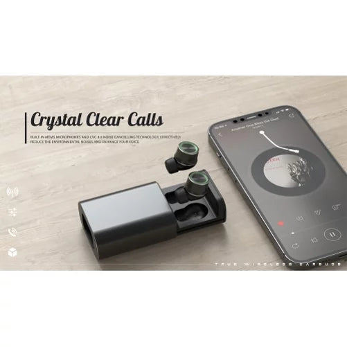 Earbuds TWS Wireless Earphones for T-Mobile REVVL 6 PRO 5G Phone - Headphones True Wireless Stereo Hands-free Mic Hi-Fi Sound Headset Charging Case B8Z Suitable With REVVL 6 PRO 5G