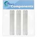 3-Pack BBQ Grill Heat Shield Plate Tent Replacement Parts for Jenn Air 730-0709 - Fitting Barbeque Stainless Steel Flame Tamer, Guard, Deflector, Flavorizer Bar, Vaporizer Bar, Burner Protection 16 1/8"