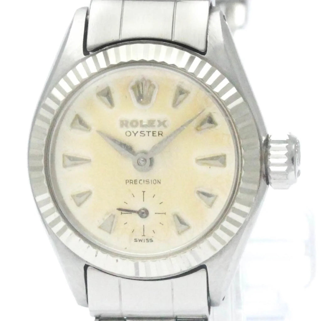 Pre-Owned Vintage ROLEX Precision Stainless Steel Hand-Winding Mens Watch 6525 BF565424 (Fair)