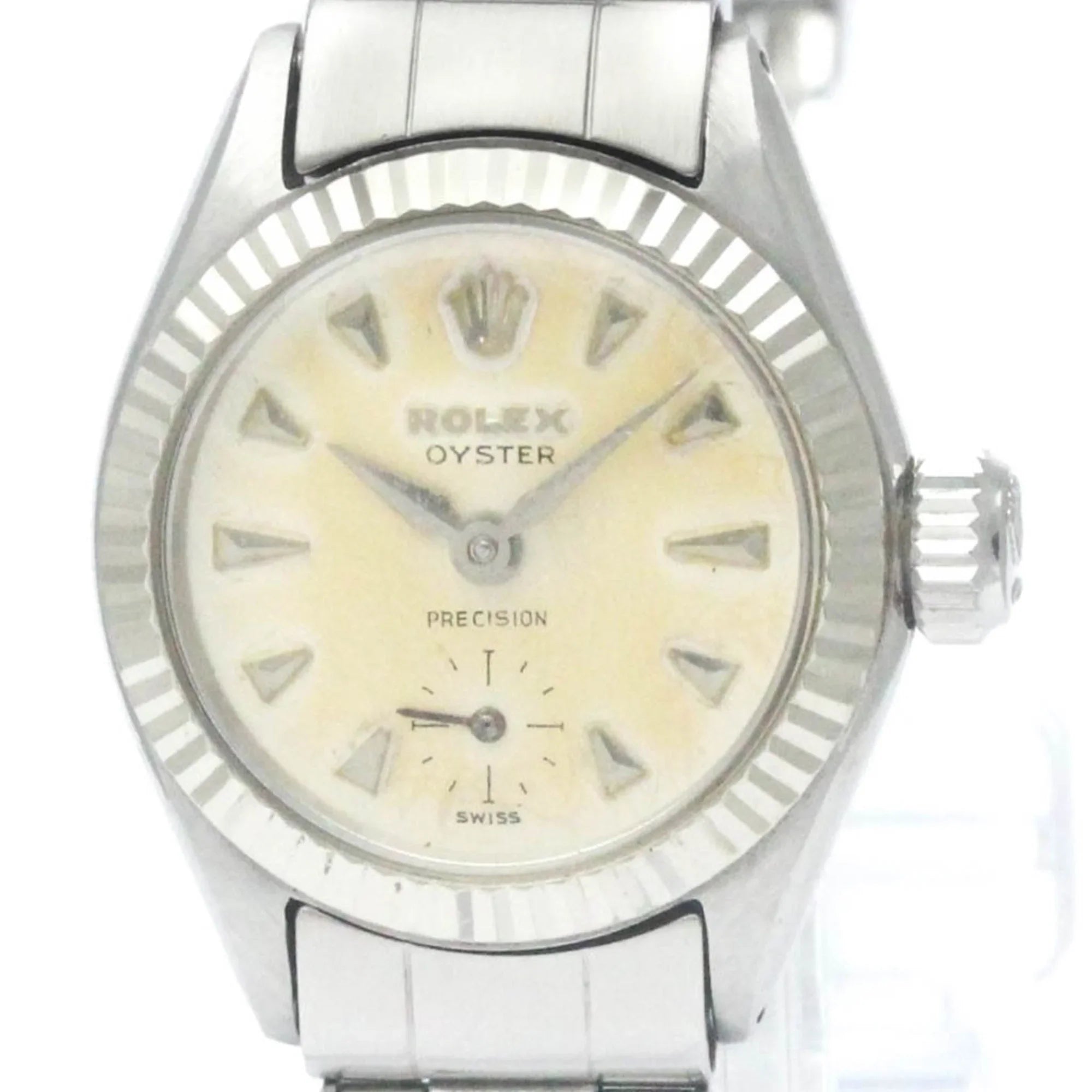 Pre-Owned Vintage ROLEX Precision Stainless Steel Hand-Winding Mens Watch 6525 BF565424 (Fair)