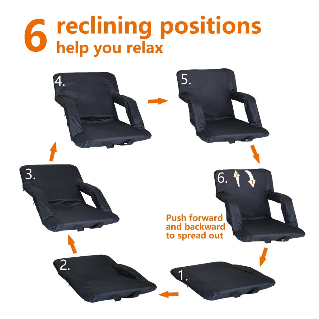 Sojoy Double Heated Stadium Seats for Bleacher with Back Support, 21" Extra Wide Folded Bleacher Chair with USB Heat for Outdoor Camping, Sports Gaming