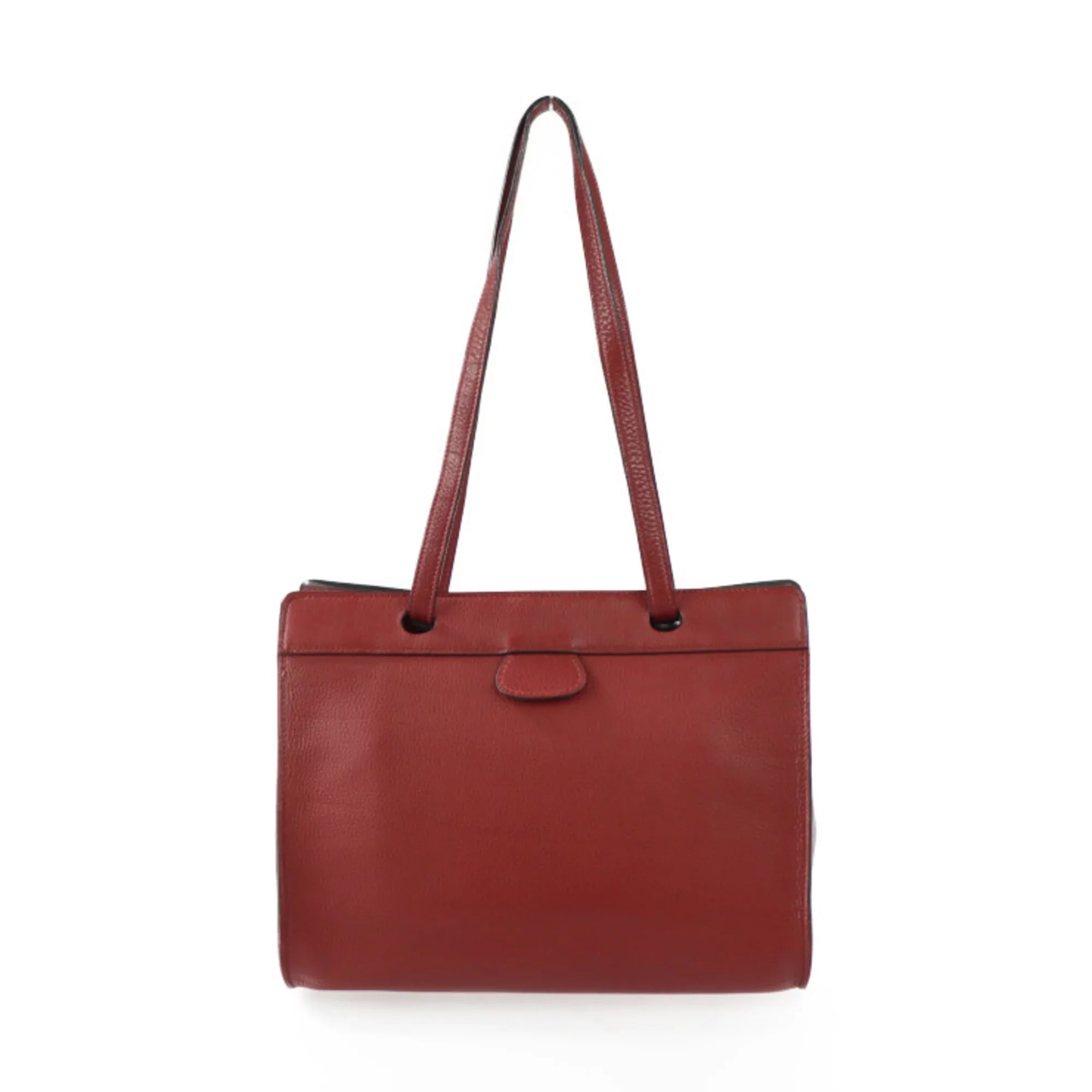 Pre-Owned HERMES Hermes Museau Shoulder bag Taurillon Clemence Rouge Ash Tote □E stamp (Good)