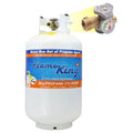 Flame King YSN330 30LB Steel Propane Tank Cylinder with Gauge and OPD Valve for Grills and BBQs, Camping, Fishing, & Outdoor Activities, White