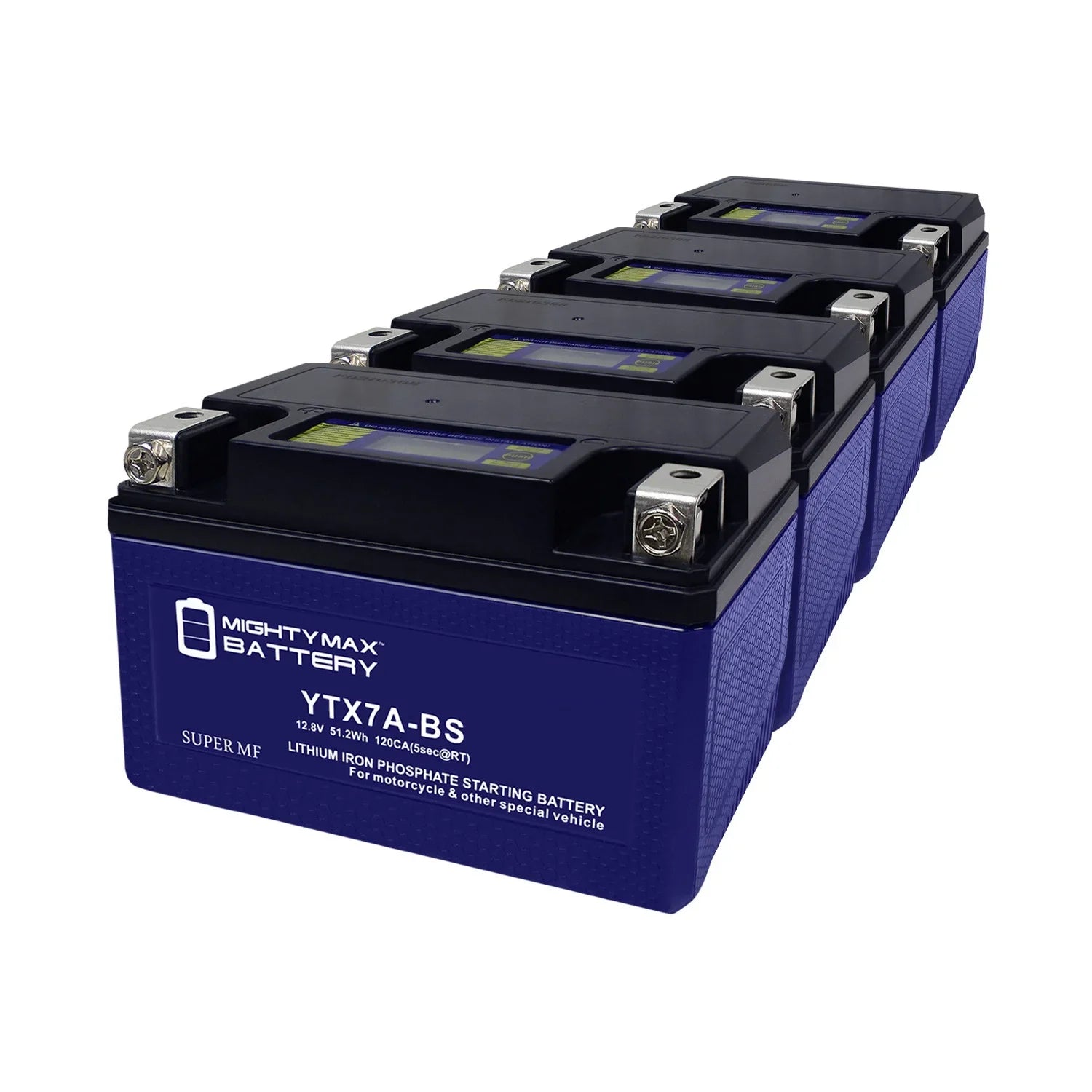 YTX7A-BS Lithium Replacement Battery Fitting with Peugeot Scooter 50 Tweet Evo 2014 - 4 Pack