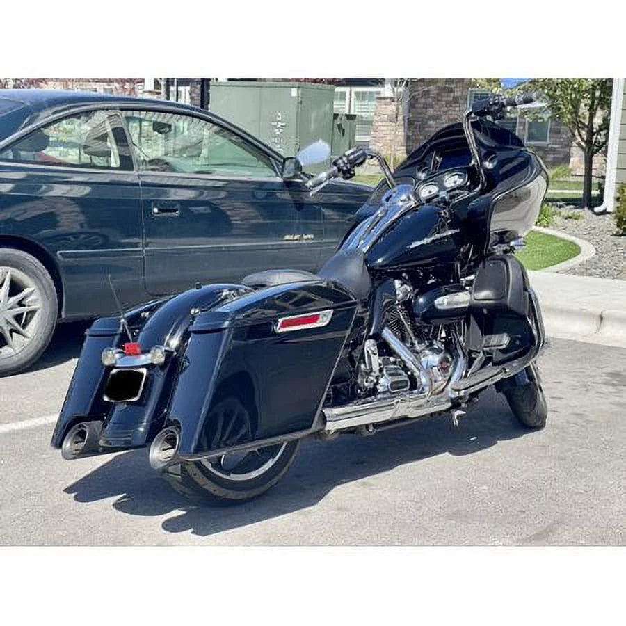 Kojem 5" CVO Hard Saddlebags w/Speaker Grills for Harley Touring Glide 14 15 16 17 18 19 20 21 22 23 with Audio Wrap