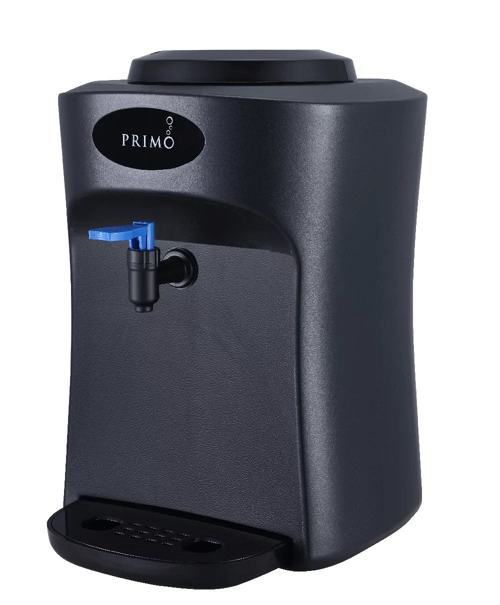 Primo Countertop Water Dispenser Top Loading, Room Temperature, Black, 3 or 5 Gallon