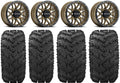 Raceline Krank 14" Bronze Wheels 26" Reptile Tires Kawasaki Mule Pro FXT