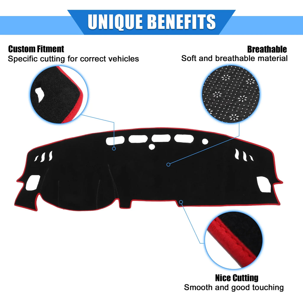 Unique Bargains Car Center Console Dashboard Protection Fitting for Nissan Altima 2019-2020 Protective Polyester Red