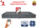 Evertech 32 Channel H.265 DVR with 4TB Hard Drive for Recording HD Surveillance Video Recorder for Security Camera Easy Remote Access