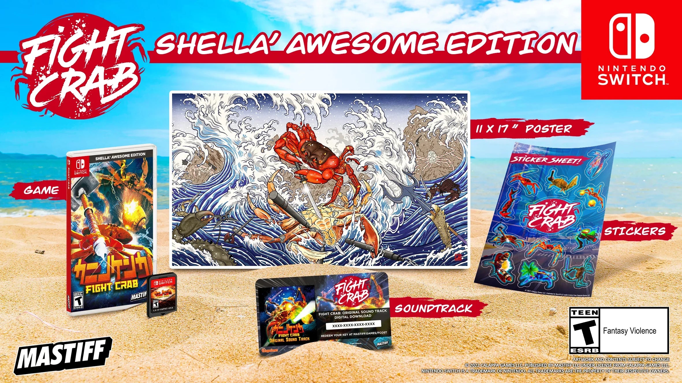 Fight Crab: Shella' Awesome Edition, Nintendo Switch, Mastiff, 859292000768