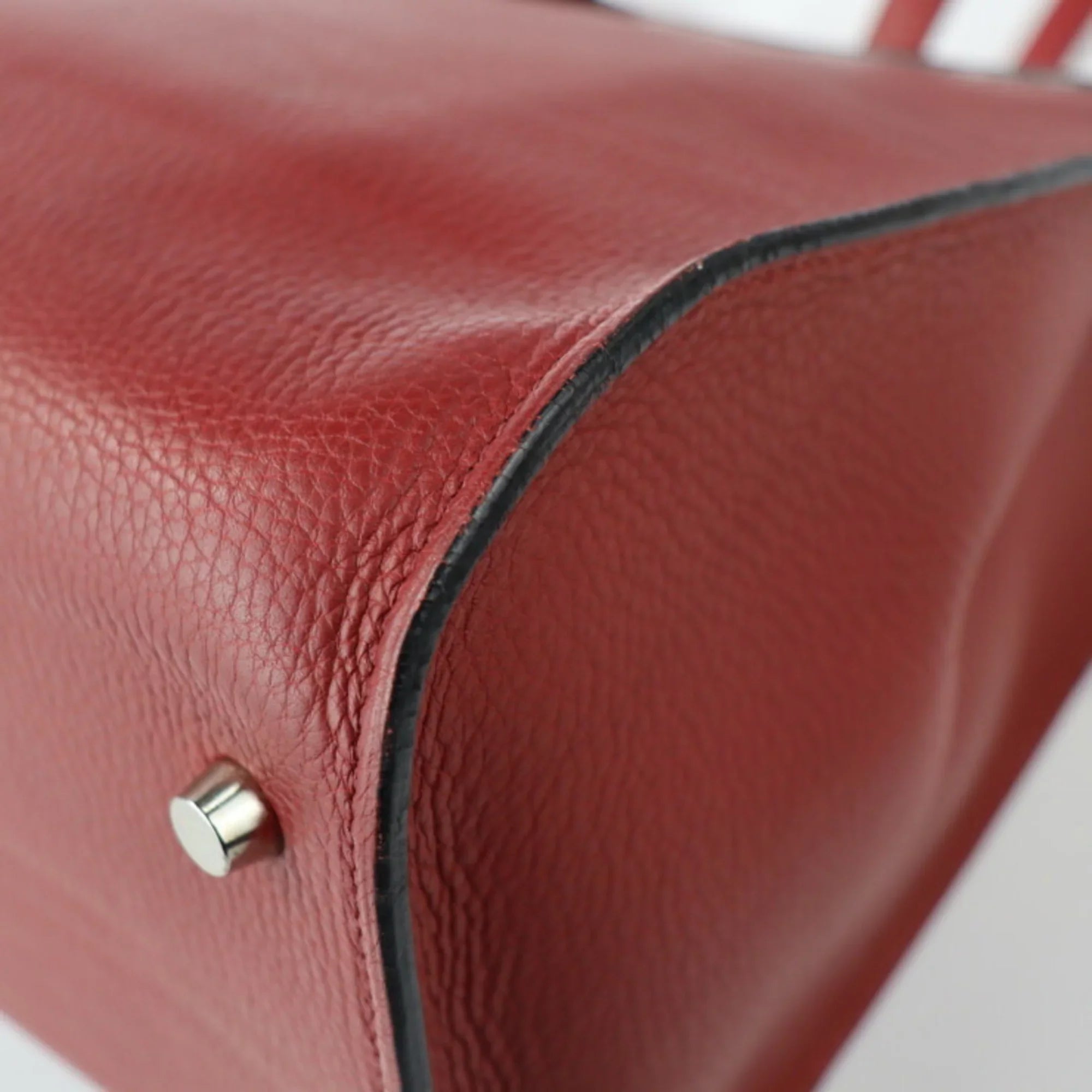 Pre-Owned HERMES Hermes Museau Shoulder bag Taurillon Clemence Rouge Ash Tote □E stamp (Good)