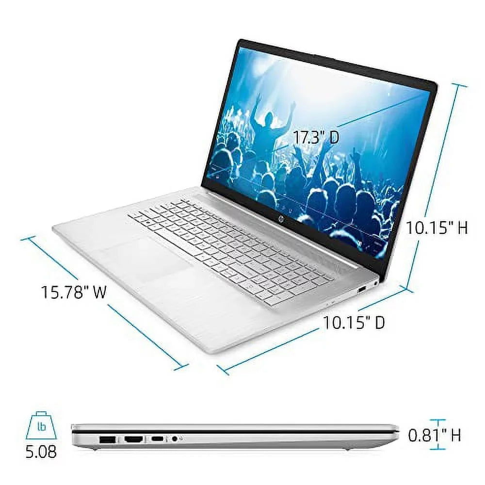 HP High Performance Business Laptop 2022, 17.3" FHD IPS, Intel i5-1135G7 4-Core, Iris Xe Graphics, 12GB DDR4, 256GB SSD, USB-C, Fullsize Backlit Keyboard, Windows 11, COU 32GB USB