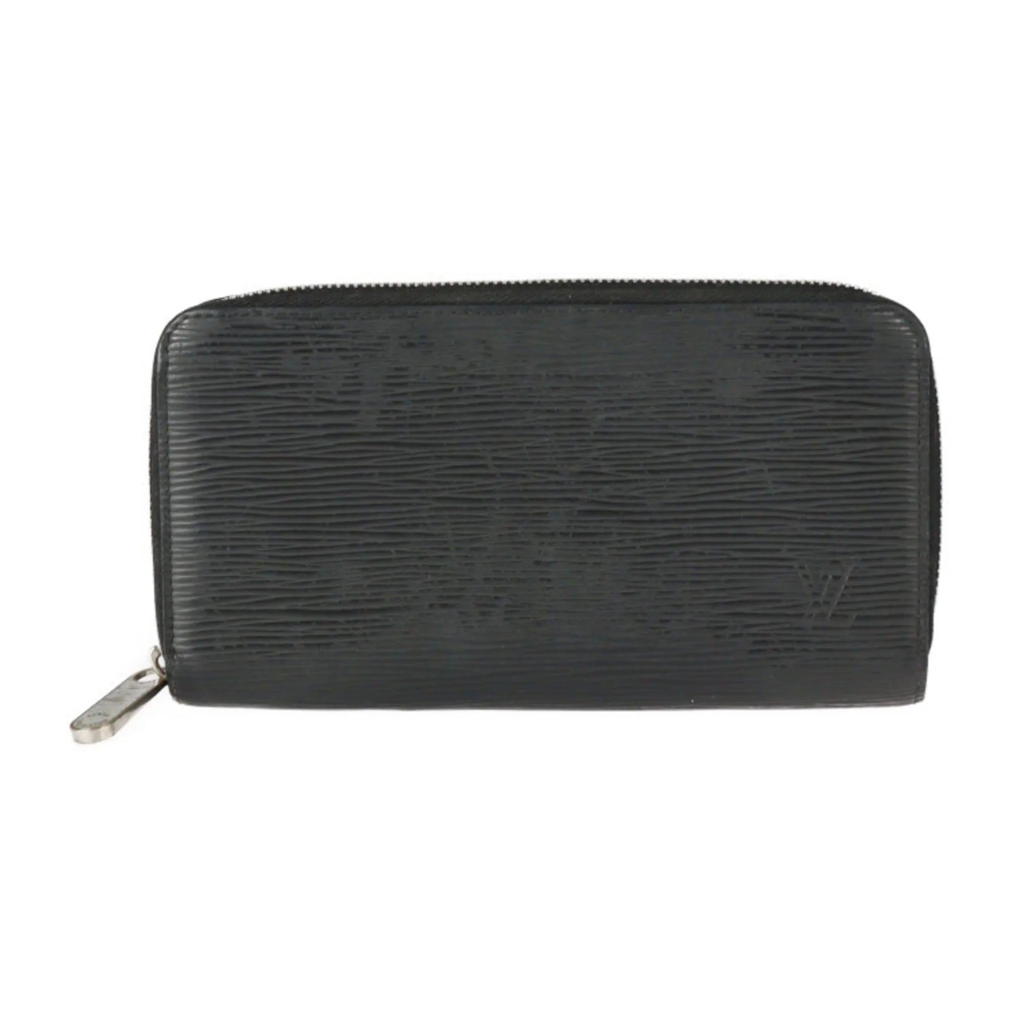 Pre-Owned LOUIS VUITTON Louis Vuitton Zippy Wallet Long M61857 Epi Leather Black Silver Hardware Round Zipper (Good)