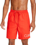 Calvin Klein Mens Logo Swim Shorts Red XL