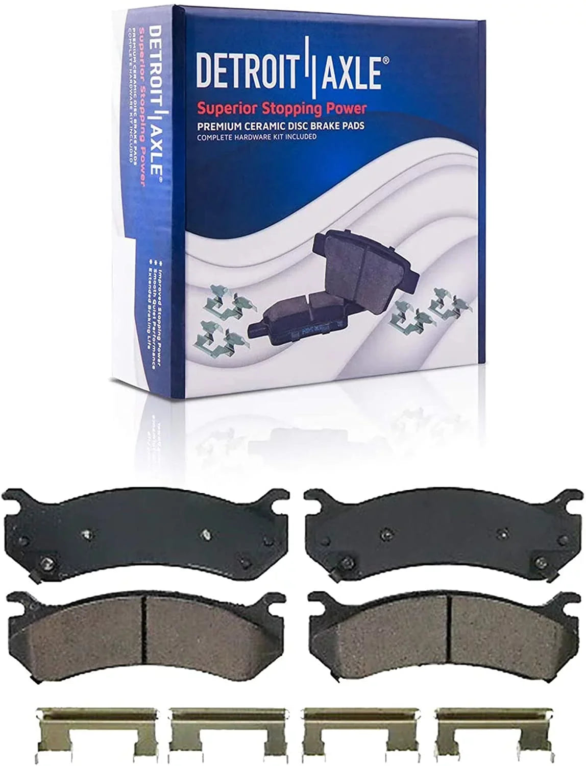 Detroit Axle - Front Brake Kit for Chevy GMC Silverado Sierra Yukon XL Avalanche 1500 Tahoe Cadillac Escalade EXT ESV Disc Brake Rotors Ceramic Brakes Pads : 12" Rotor - [4-Wheel Disc Model]