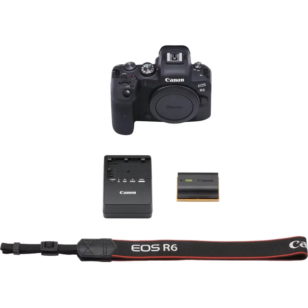 Canon EOS R6 Mirrorless Digital Camera (Body Only) - 12PC Accessory Bundle