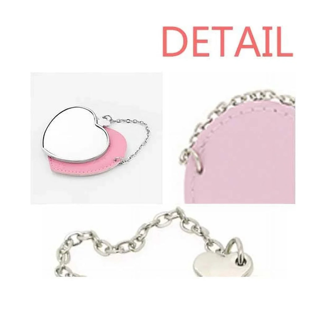 Myth Animal Dragon East West Mirror Travel Purse Makeup Heart Pink