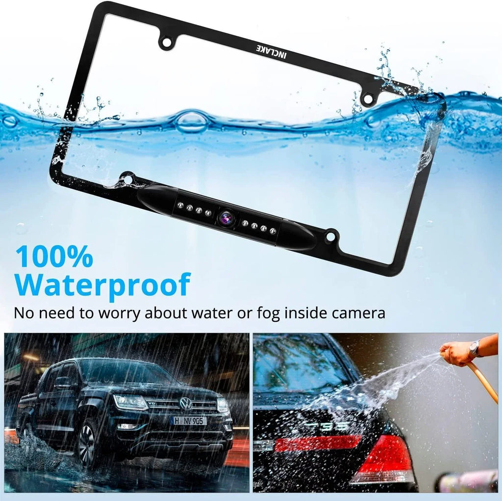 Backup Camera Waterproof Night Vision HD Wide Angle License Plate Car Rear View