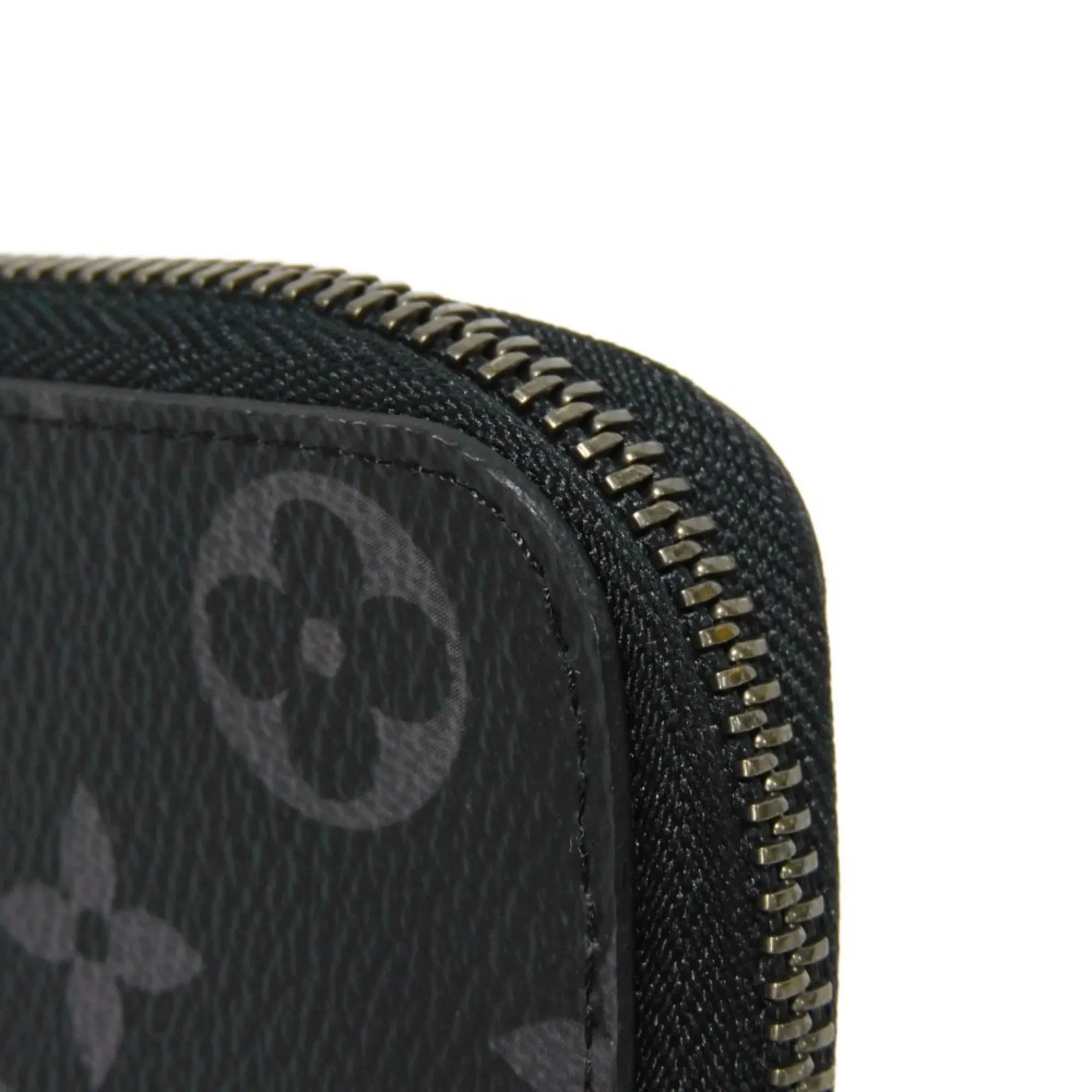 Pre-Owned LOUIS VUITTON Long Wallet Zippy Vertical LV Logo Round Zipper Monogram Eclipse Noir M62295 Men's Billfold (Good)