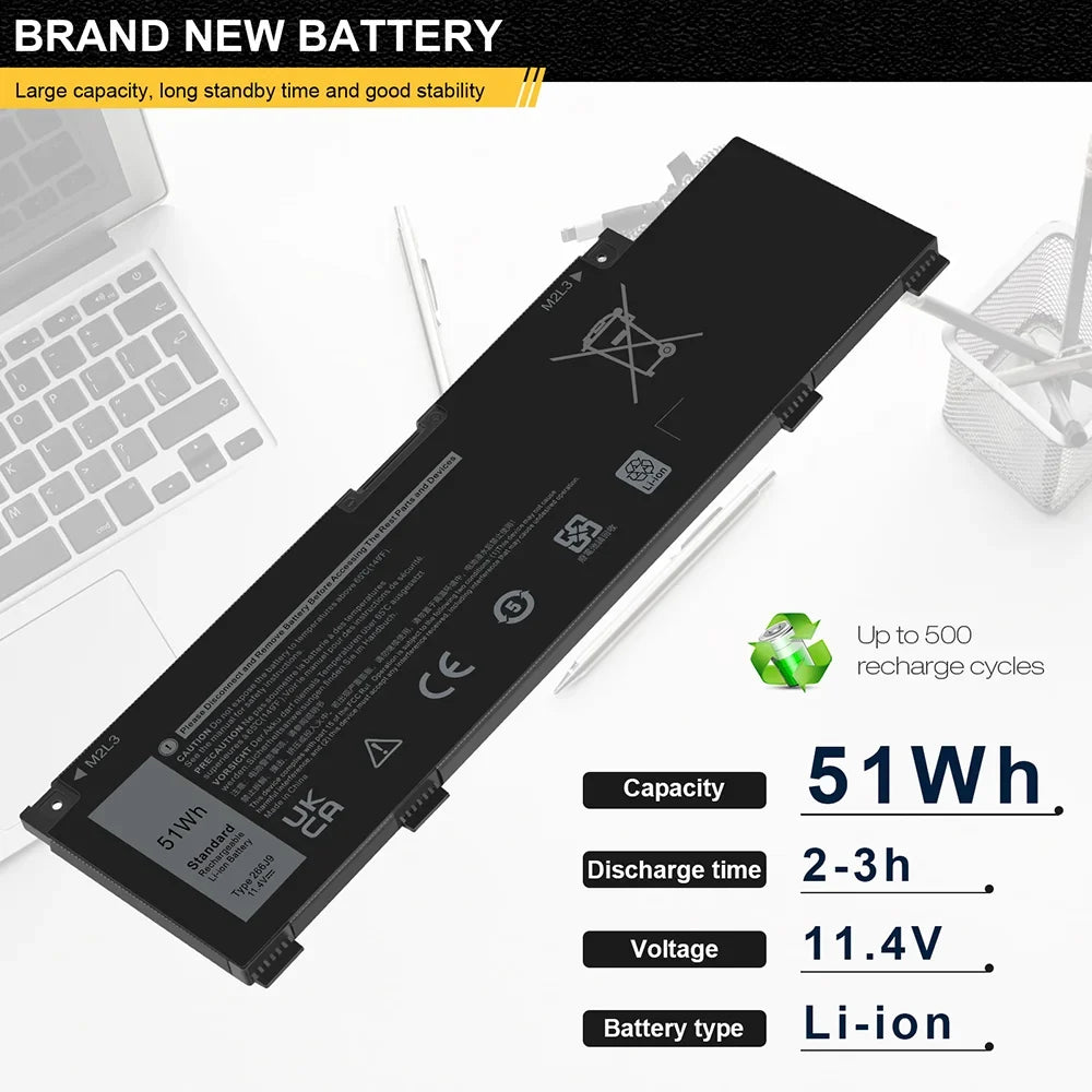 New 266J9 Battery Fits for Dell G3 15 3500 3590 3700 3790 G5 15 5500 5505 SE