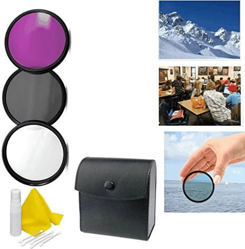 Sony Alpha A6000 Appropriate 3-Piece Multiple Coated Filter Kit 62mm + 3pc Cleaning Kit