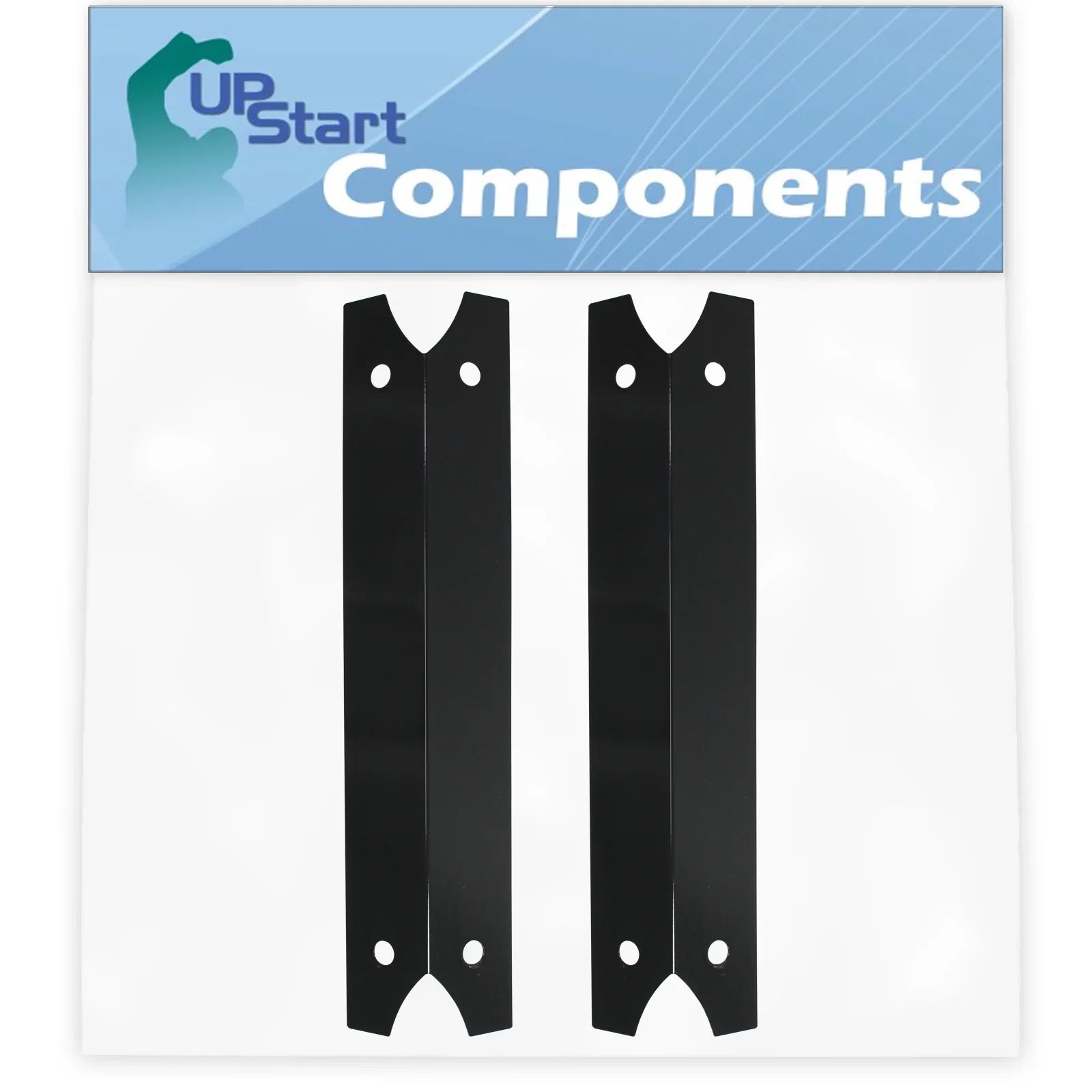 2-Pack BBQ Grill Heat Shield Plate Tent Replacement Parts for Charmglow 810-6830-0 - Fitting Barbeque Porcelain Steel Flame Tamer, Flavorizer Bar, Vaporizer Bar, Burner Coating 17 3/4"