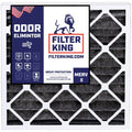 Filter King 18x24x1 Air Filter | 4-PACK | Carbon MERV 8 HVAC Pleated A/C Furnace Filters | MADE IN USA | Actual Size: 17.5 x 23.5 x .75"