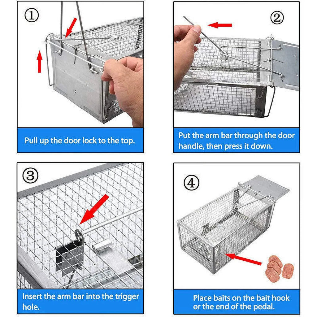 Angfeng Humane Rat Trap Cage Animal Pest Rodent Mice Mouse Control Live Bait Catch