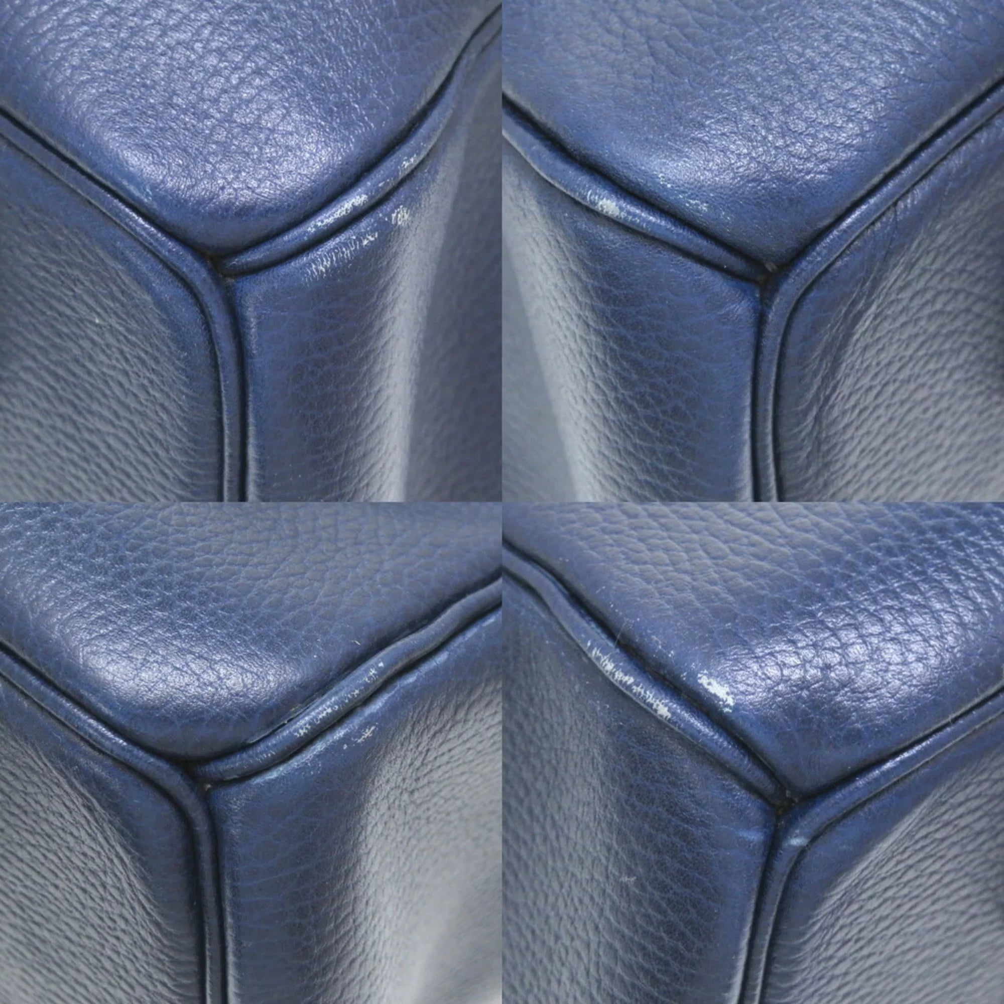 Pre-Owned Hermes Drag Voyage 48 Ardennes Blue Roy Rouge Vif Bicolor 〇Z Engraved Boston Bag Red (Fair)