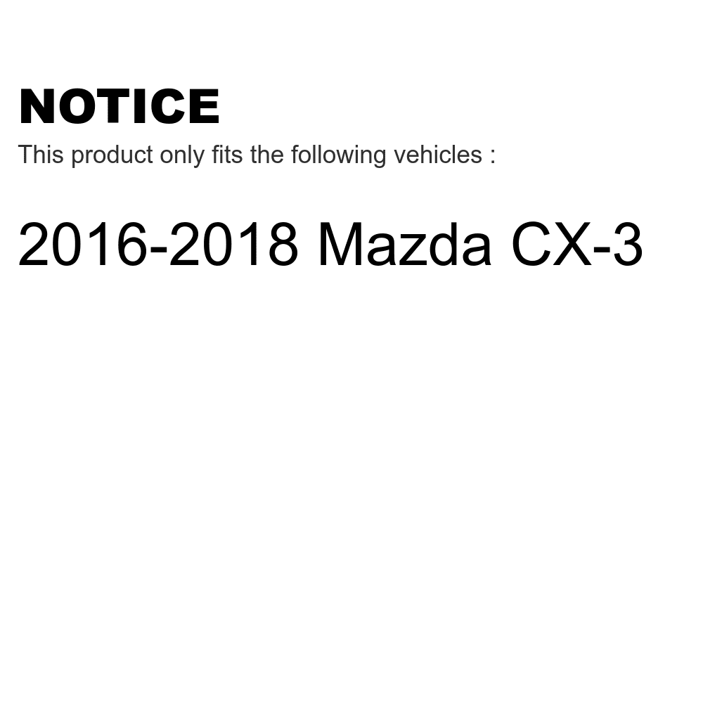 Front Rear Semi-Metallic Brake Pads Kit For 2016-2018 Mazda CX-3 KSM-100217