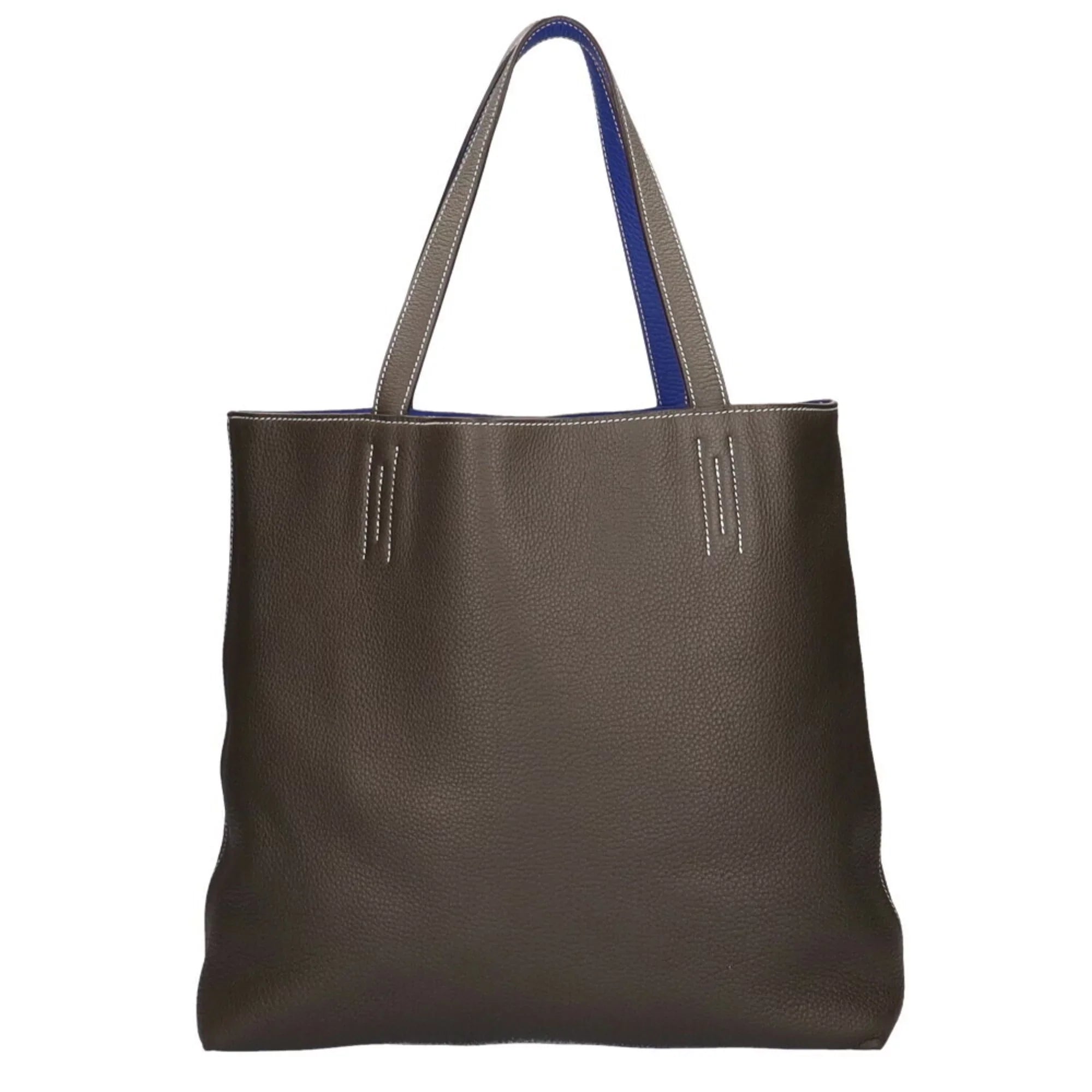 Pre-Owned Hermes HERMES Double Sense Tote Bag Taurillon Clemence Etain Women's (Good)