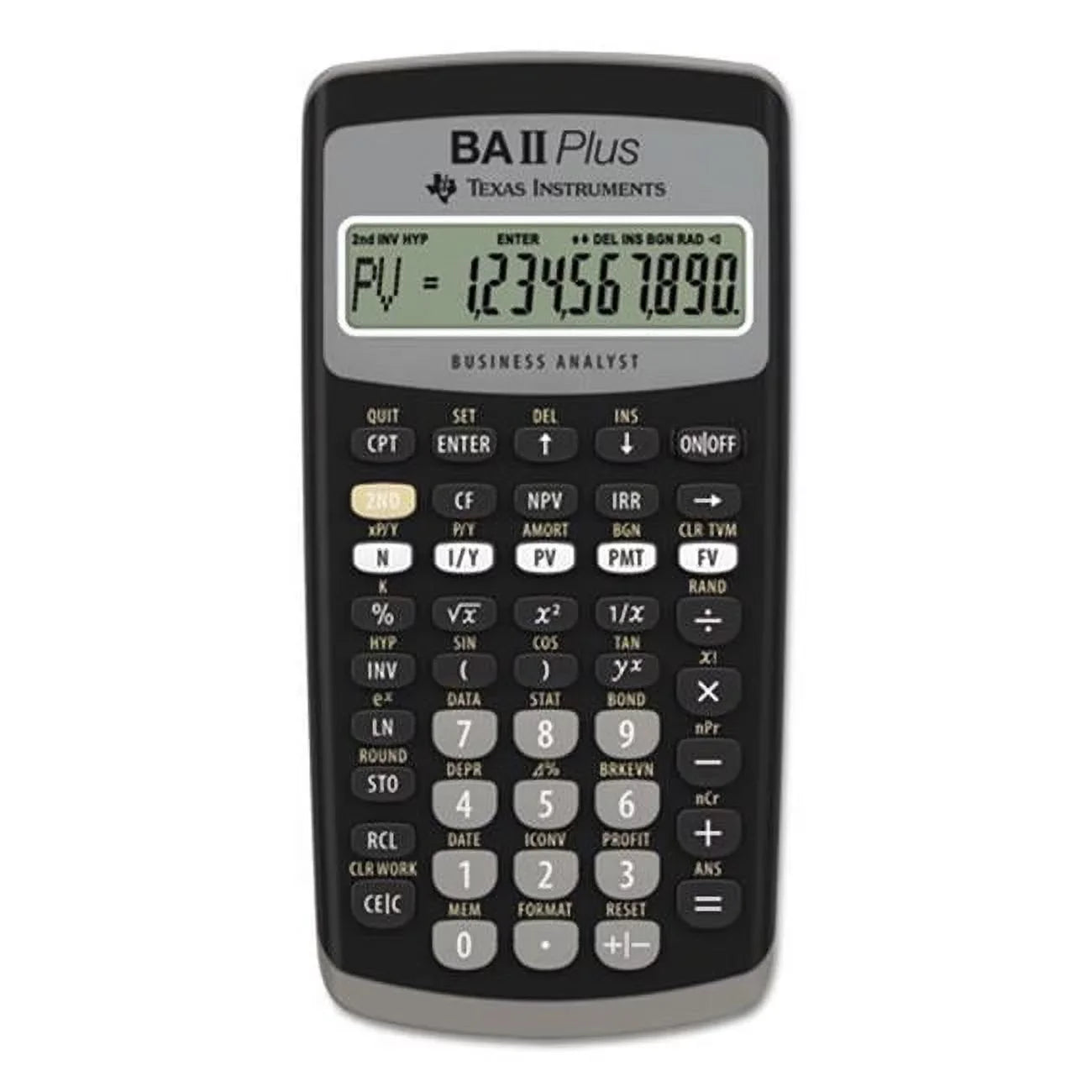 Texas Instrument BAII Plus Financial Calculator, 10-Digit LCD