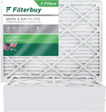Filterbuy 20x25x4 MERV 8 Pleated HVAC AC Furnace Air Filters (3-Pack)