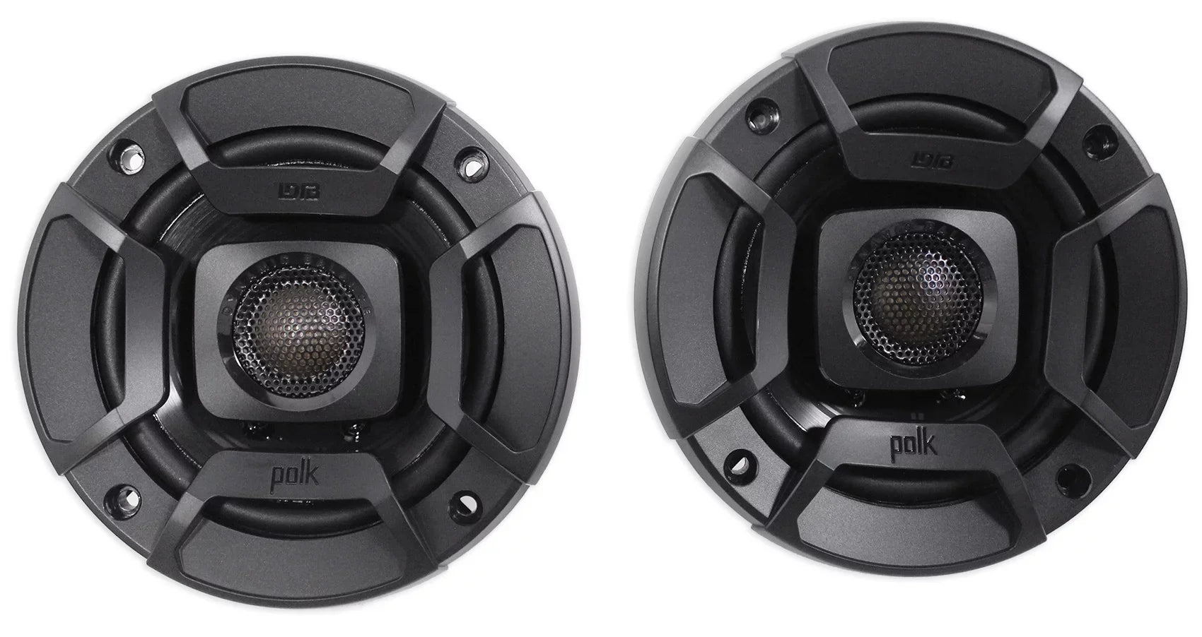 (2) Polk Audio DB402 4" 270w Car/Marine/ATV/Motorcycle Speakers+Speaker