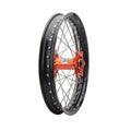 Impact Complete Wheel - Rear 19 x 2.15 Black Rim/Silver Spoke/Orange Hub for KTM 125 SX 2012-2019