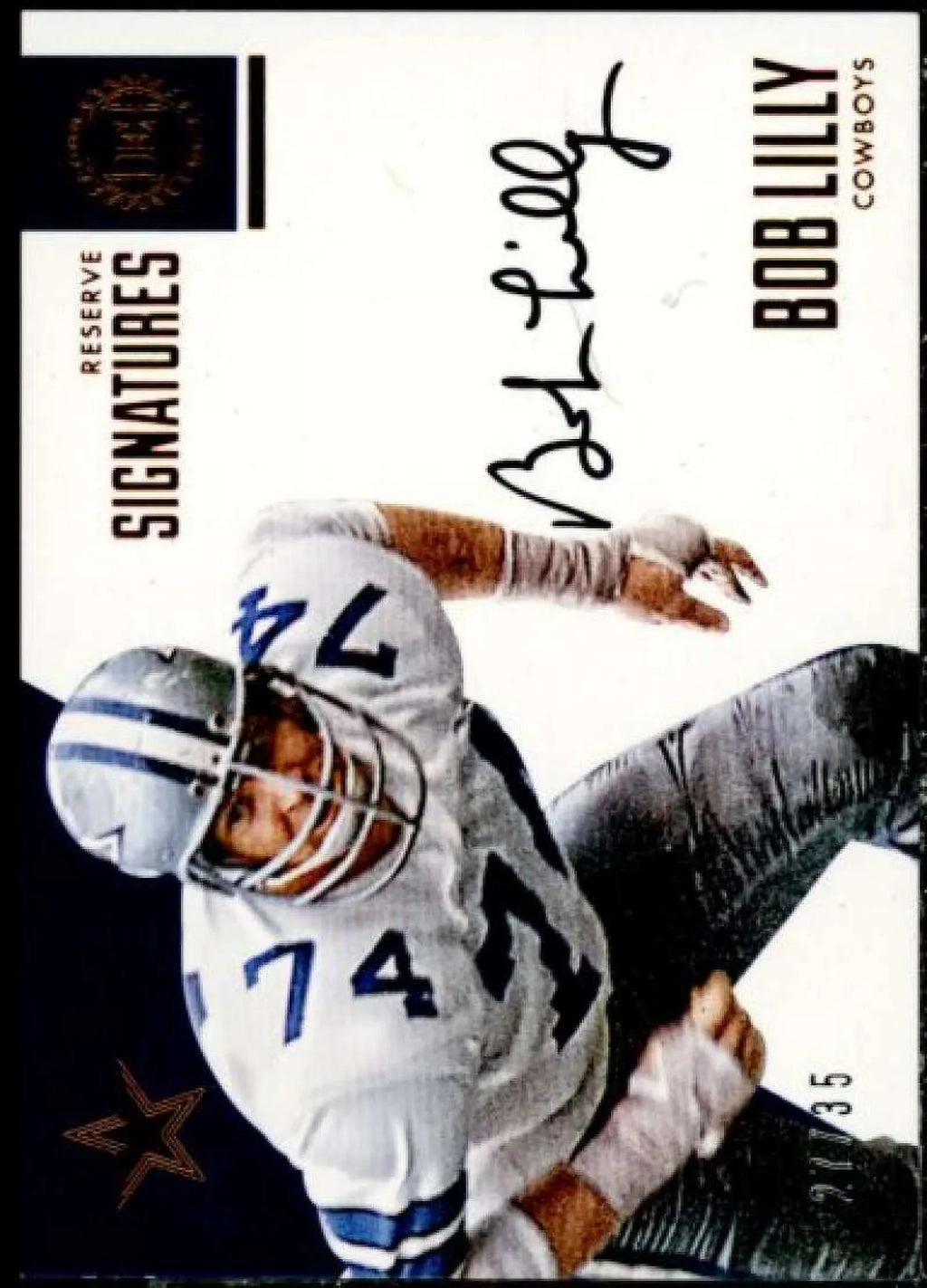 Bob Lilly Card 2016 Panini Encased Reserve Signatures #16
