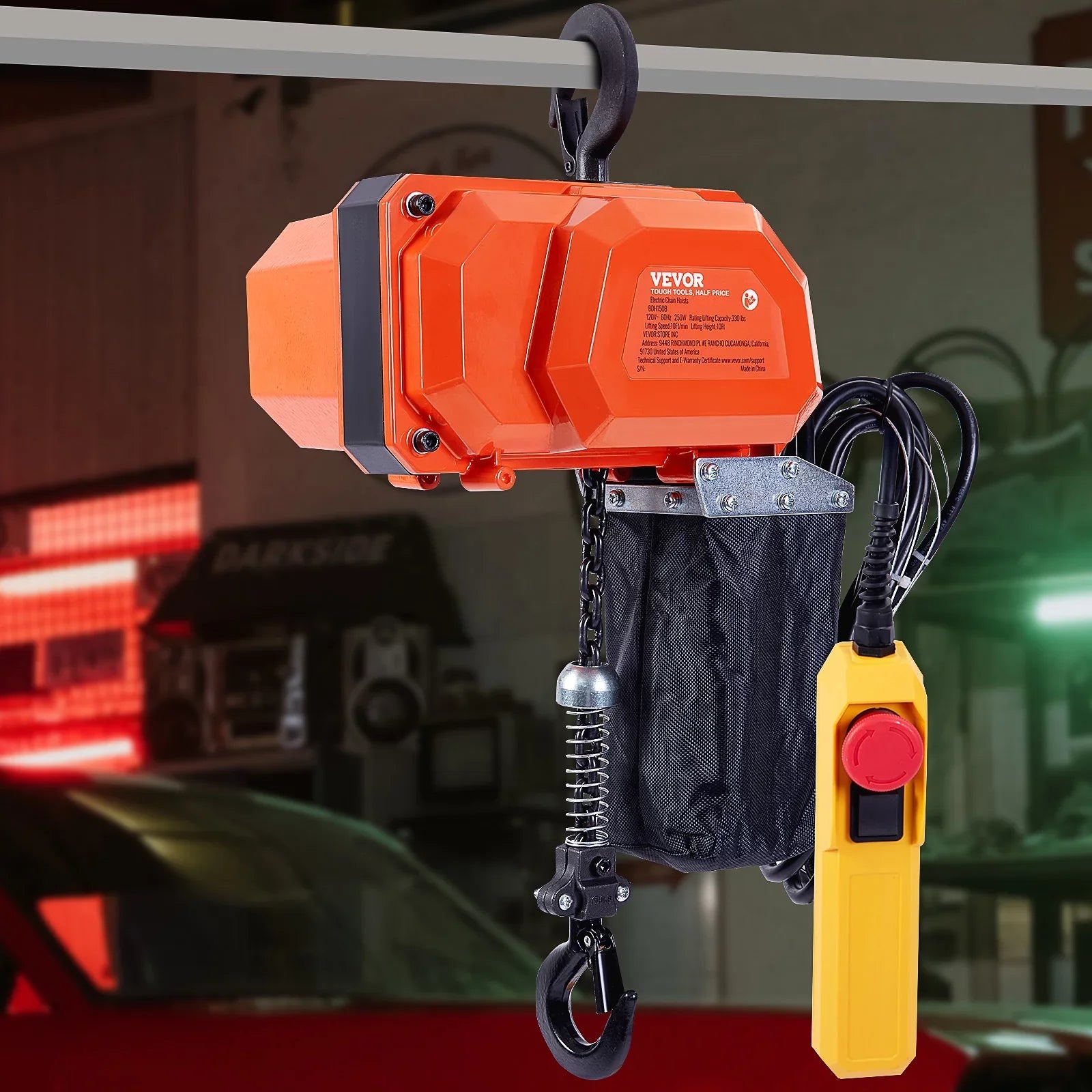 BENTISM Electric Chain Hoist Single Phase Crane Hoist 330 lbs Load 10 ft Lifting