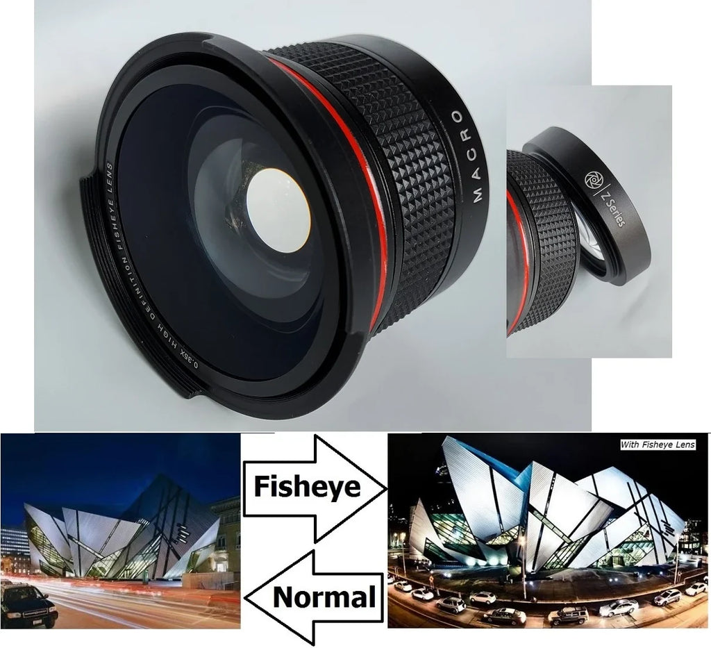 Ultra Super HD Panoramic Fisheye Lens For Panasonic HC-VX981K HC-WXF991 HCVX981