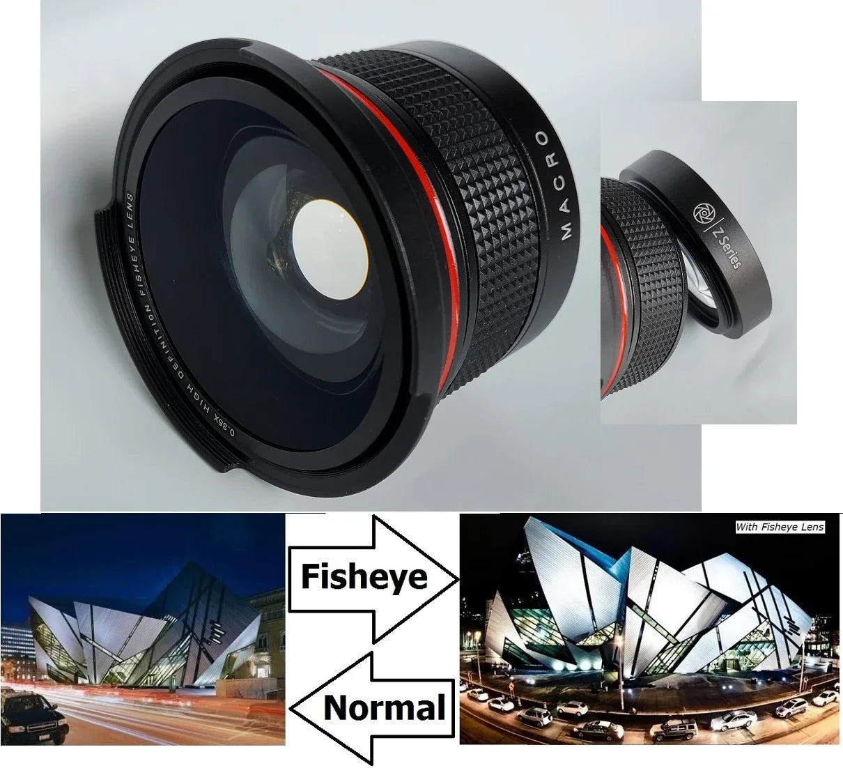 Ultra Super HD Panoramic Fisheye Lens For Panasonic HC-VX981K HC-WXF991 HCVX981