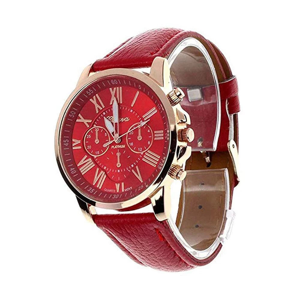 Weicam Wholesale Watches 10 Pack Fashion Ladies Women PU Leather Assorted Wrist Watch Set Roman Numerals Analog Quartz for Men Unisex Girls