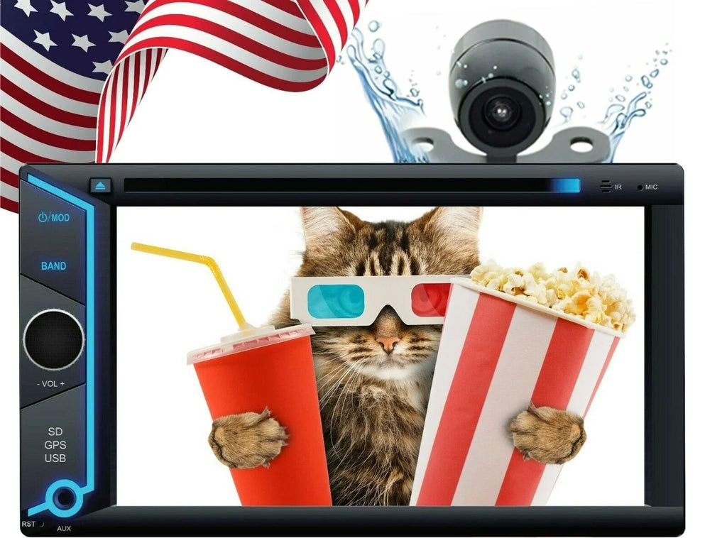 200W 6.2" Touch Screen Mirror Link GPS For Android & IOS +Rear View Camera XV20C Bundle