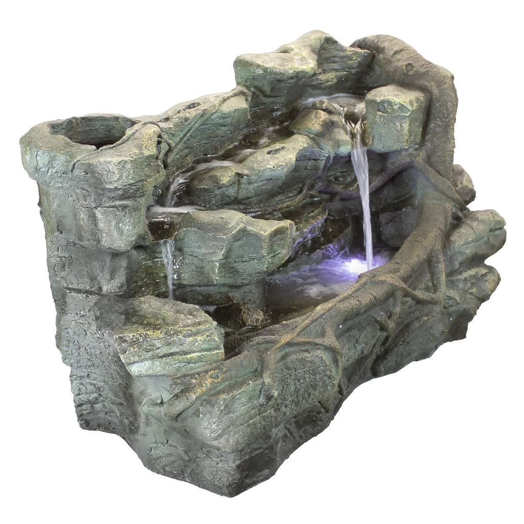 Design Toscano Staggered Rock Canyon Cascading Garden Fountain