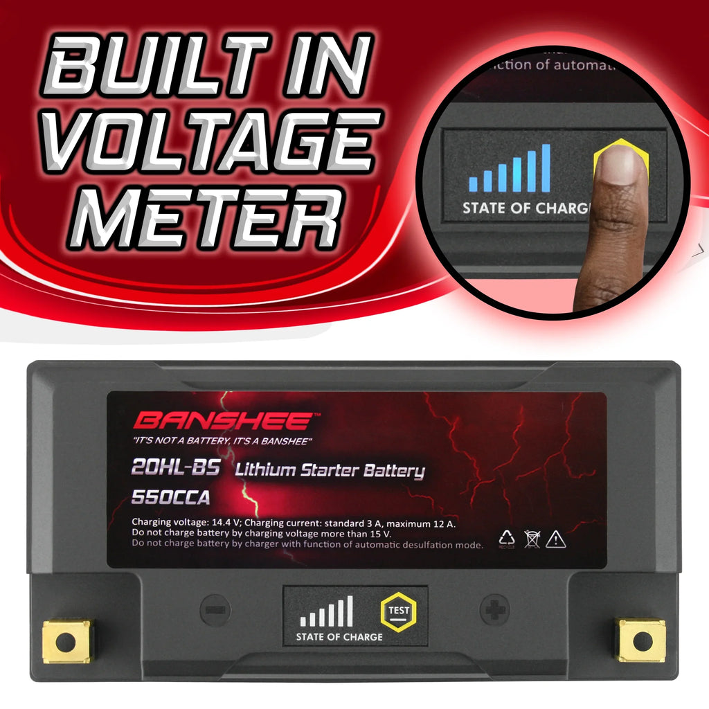 Banshee YTX20L-BS LiFePO4 Motorsports Battery Fitting with Sea-Doo Wake Pro 215 2016 to 2016