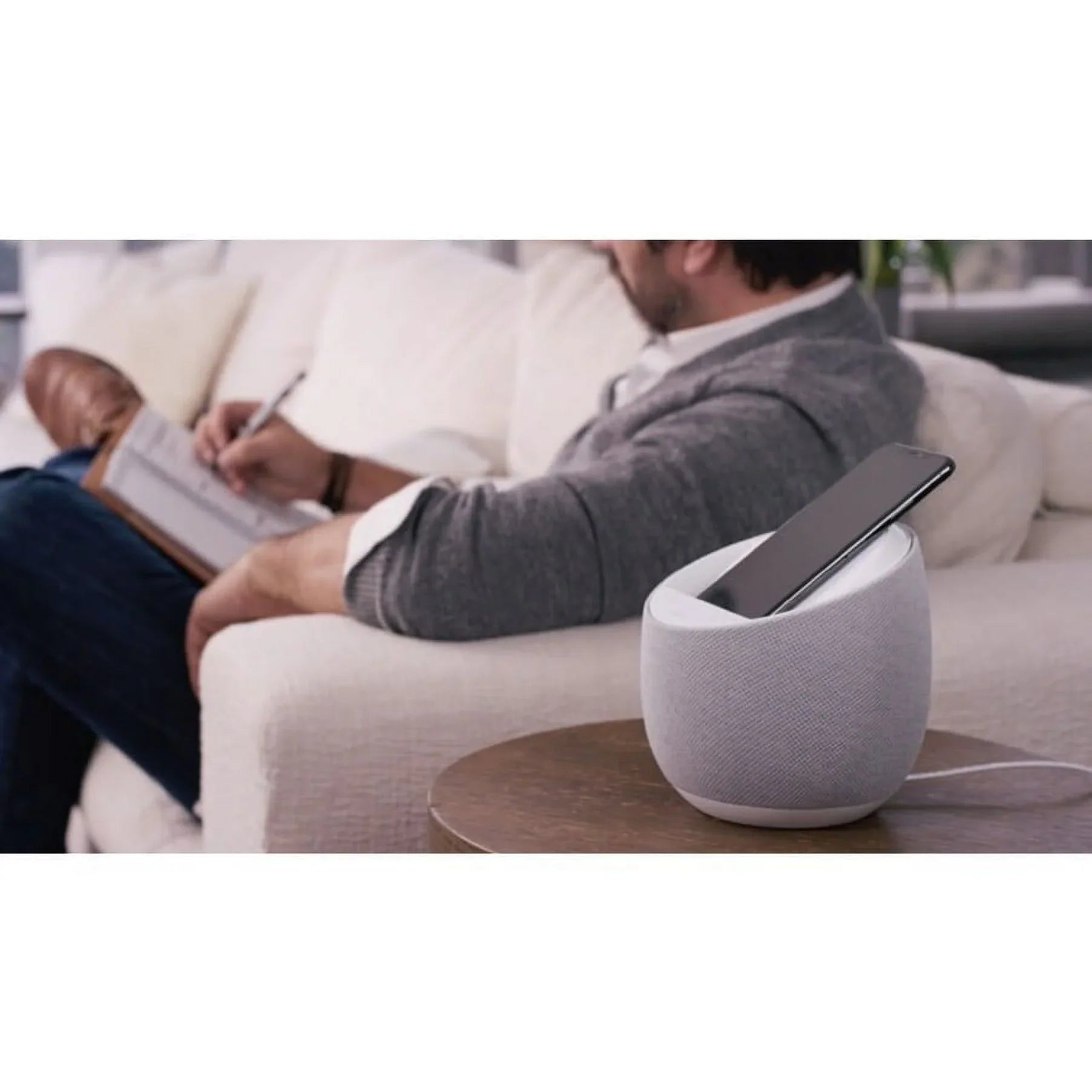 Belkin SOUNDFORM ELITE G1S0001TT-WHT Bluetooth Smart Speaker, Google Assistant Supported, White