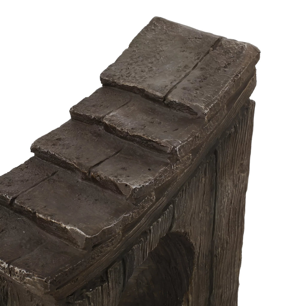 Haralson Outdoor 3 Tier Jar Fountain, Brown and Gray