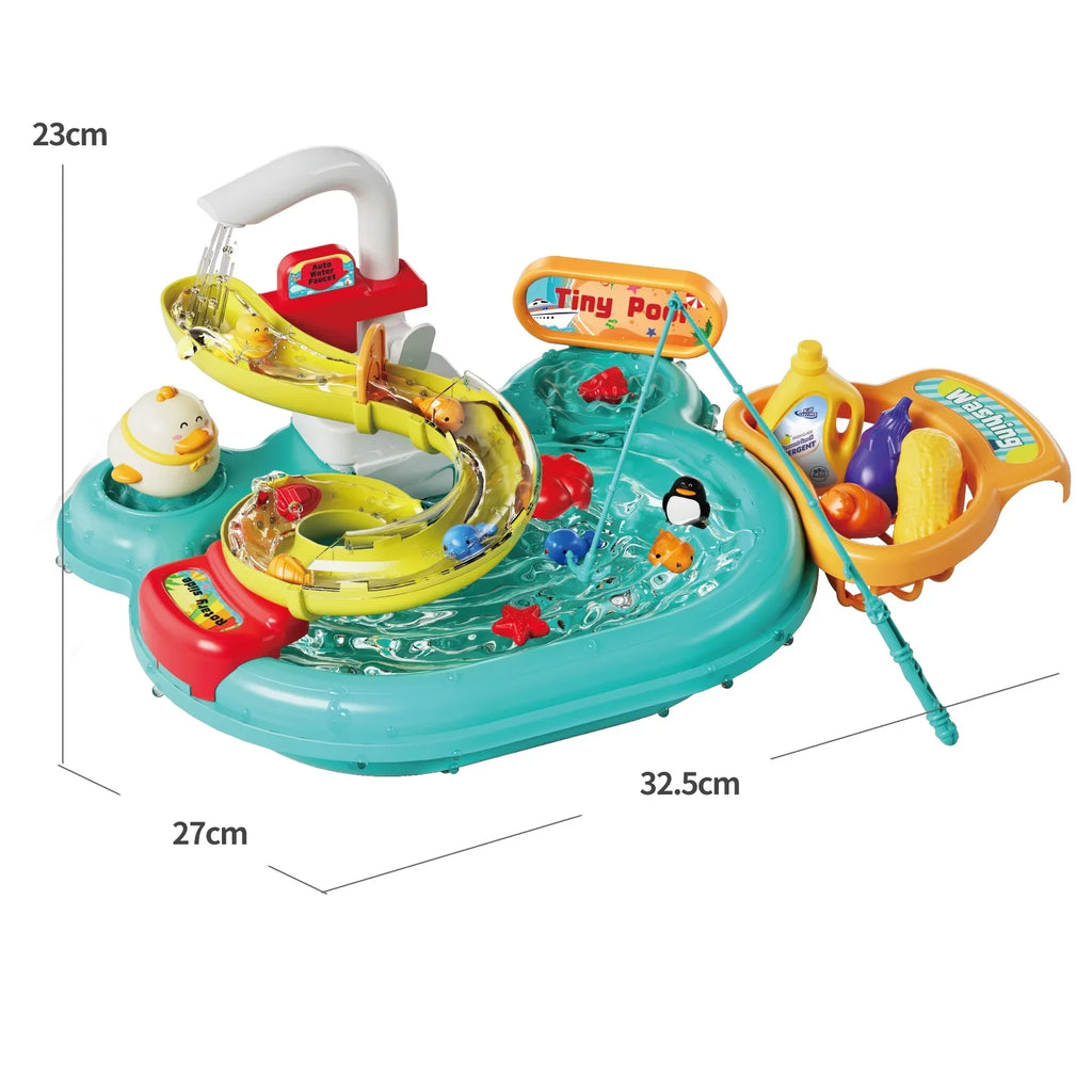 Nebublu Furnishing articles,Play A Slide 22pcs Kitchen 180°Rotatable Dishwasher Pretend Role Pretend Play Role Play Kitchen Pretend 2-in-1 Kitchen Slide 22pcs Kitchen Sink 2-in-1 Toddler Sink Arealer