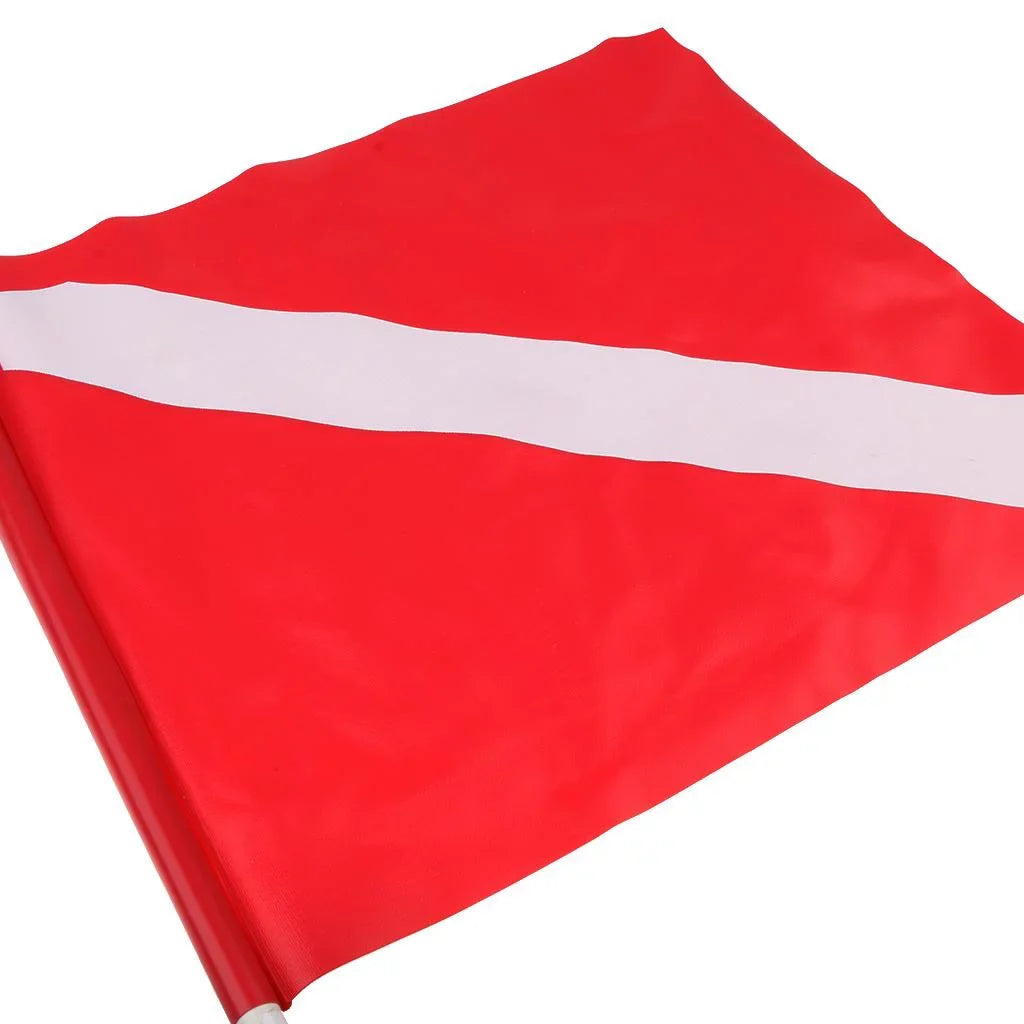 Inflatable Dive Buoy With Red Flag Snorkel Scuba Diving Surface Marker Safety Outdoor Accessory