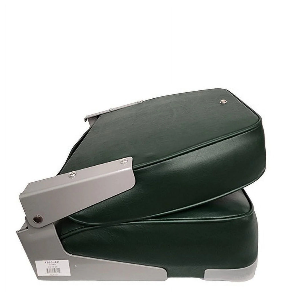 Vessel Seat Low Back Fold Down Marine Craft Bass Fishing Pontoon 1003-AP GREEN